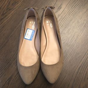 Mix No. 6 Etirarien Faux Suede Corset Heel Flats